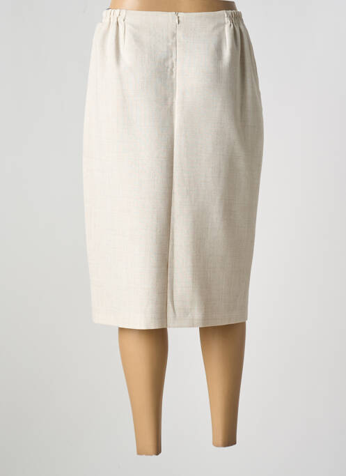 Jupe mi-longue beige GUY DUBOUIS pour femme