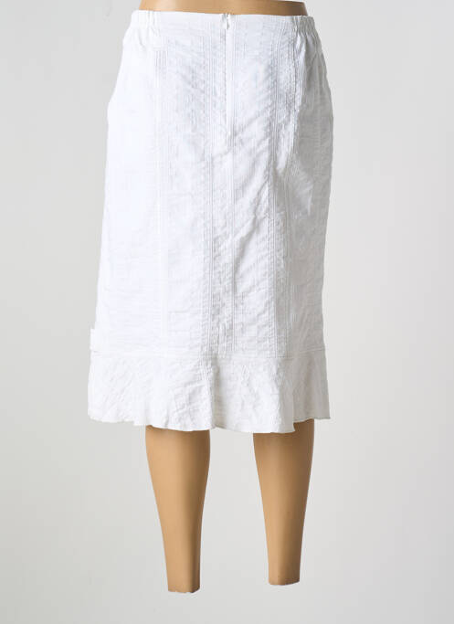 Jupe mi-longue blanc FRANCE RIVOIRE pour femme