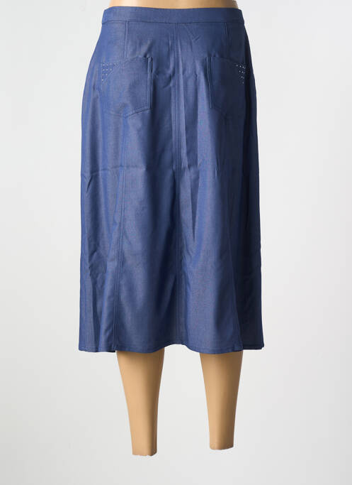 Jupe mi-longue bleu FRANCE RIVOIRE pour femme