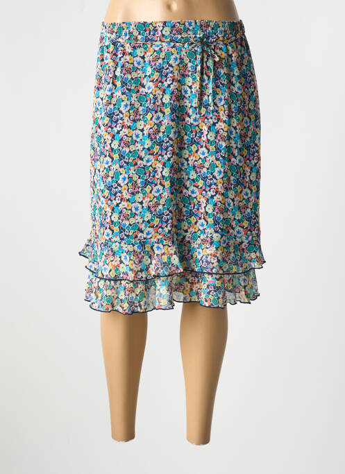 Jupe mi-longue bleu GRIFFON pour femme