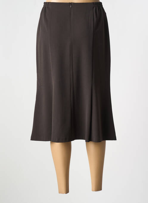 Jupe mi-longue marron FRANCE RIVOIRE pour femme