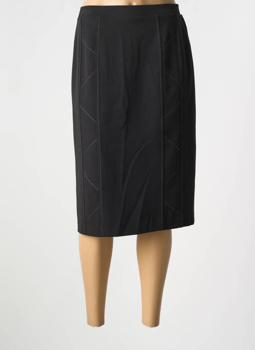 Jupe mi-longue noir GRIFFON pour femme