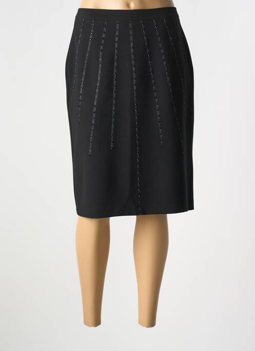 Jupe mi-longue noir GRIFFON pour femme