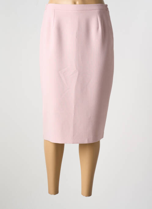 Jupe mi-longue rose FRANCE RIVOIRE pour femme