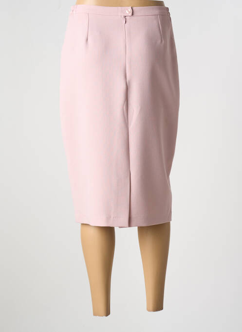 Jupe mi-longue rose FRANCE RIVOIRE pour femme