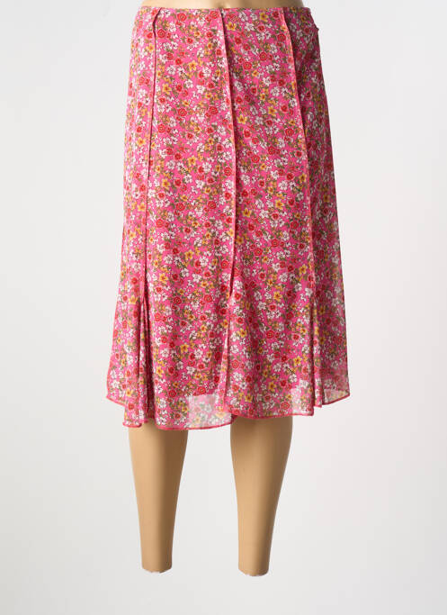 Jupe mi-longue rose GRIFFON pour femme