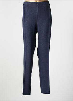 Pantalon droit taille élastique bleu FRANCE RIVOIRE femme