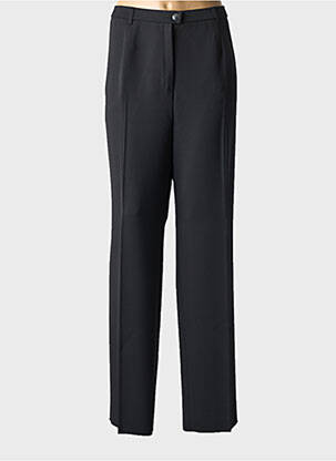 Pantalon droit fermeture zippée sous rabat boutonné noir KARTING femme