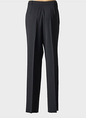 Pantalon droit fermeture zippée sous rabat boutonné noir KARTING femme