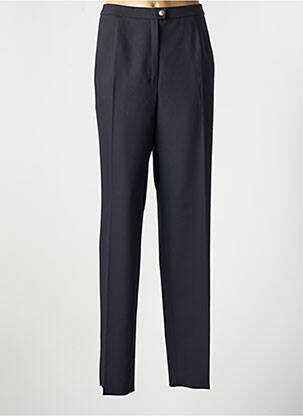 Pantalon chino fermeture zippée sous rabat boutonné taille haute bleu KARTING femme