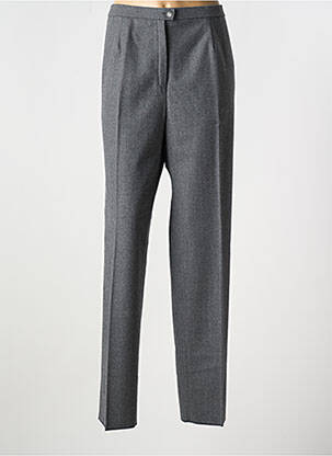 Pantalon droit fermeture zippée sous rabat boutonné taille normale gris KARTING femme