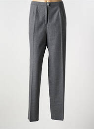 Pantalon droit fermeture zippée sous rabat boutonné taille normale gris KARTING femme