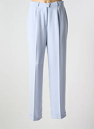 Pantalon droit taille élastique bleu SARAH B femme