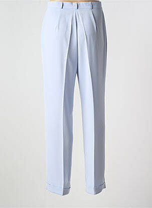Pantalon droit taille élastique bleu SARAH B femme