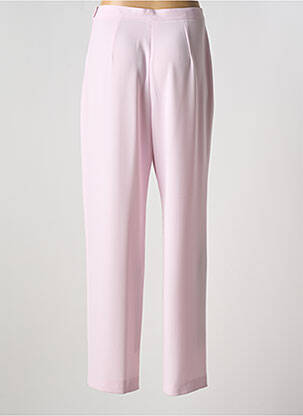 Pantalon droit taille élastique rose SARAH B femme