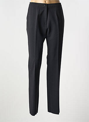 Pantalon droit fermeture zippée sous rabat boutonné noir GRIFFON femme
