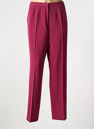 Pantalon droit taille élastique rouge FRANCE RIVOIRE femme