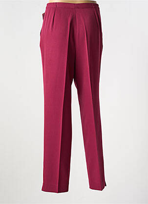 Pantalon droit taille élastique rouge FRANCE RIVOIRE femme
