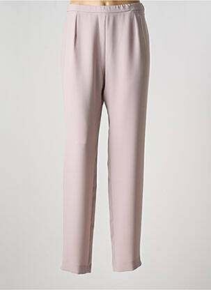 Pantalon droit taille élastique beige FRANCE RIVOIRE femme