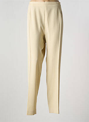 Pantalon droit taille élastique beige FRANCE RIVOIRE femme