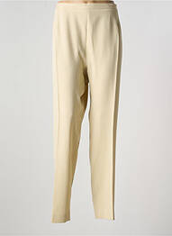 Pantalon droit taille élastique beige FRANCE RIVOIRE femme