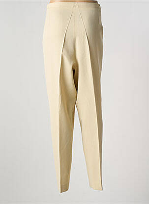 Pantalon droit taille élastique beige FRANCE RIVOIRE femme