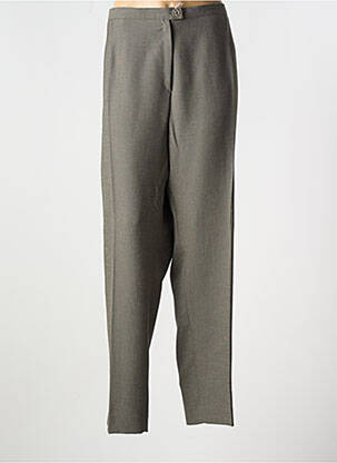 Pantalon droit taille élastique vert IMPULSION femme