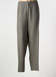 Pantalon droit taille élastique vert IMPULSION femme