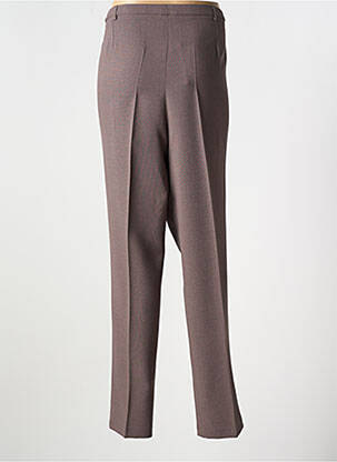 Pantalon droit taille élastique marron FRANCE RIVOIRE femme