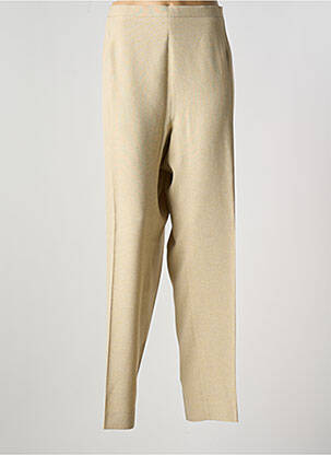 Pantalon droit taille élastique beige FRANCE RIVOIRE femme