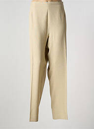 Pantalon droit taille élastique beige FRANCE RIVOIRE femme