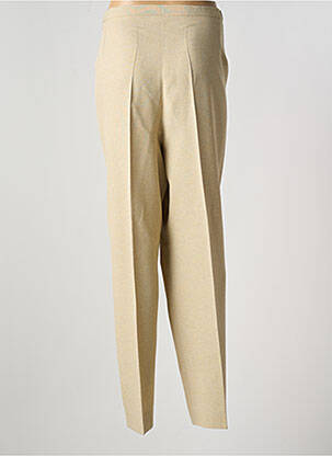 Pantalon droit taille élastique beige FRANCE RIVOIRE femme