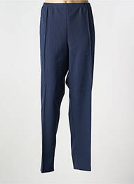 Pantalon droit taille élastique bleu GRIFFON femme