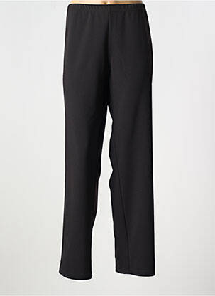 Pantalon droit taille élastique noir FRANCE RIVOIRE femme