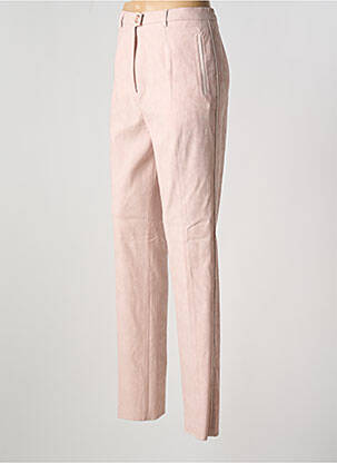 Pantalon droit taille élastique rose KARTING femme