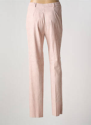 Pantalon droit taille élastique rose KARTING femme