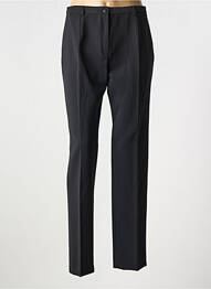 Pantalon droit fermeture zippée sous rabat boutonné noir FRANCE RIVOIRE femme