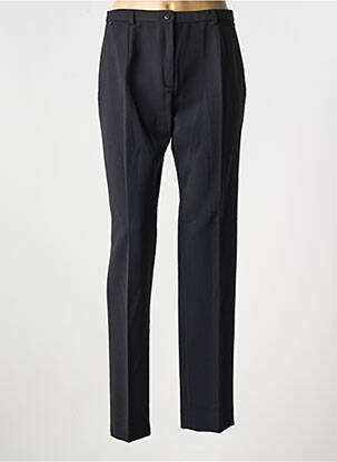 Pantalon droit fermeture zippée sous rabat boutonné noir FRANCE RIVOIRE femme