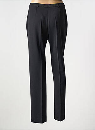 Pantalon droit fermeture zippée sous rabat boutonné noir FRANCE RIVOIRE femme