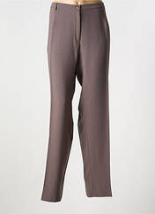 Pantalon droit marron FRANCE RIVOIRE pour femme seconde vue