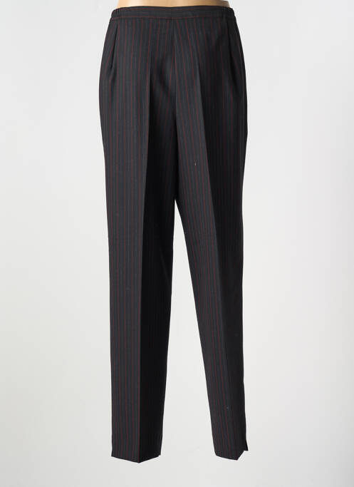 Pantalon droit fermeture zippée sous rabat boutonné noir FRANCE RIVOIRE femme