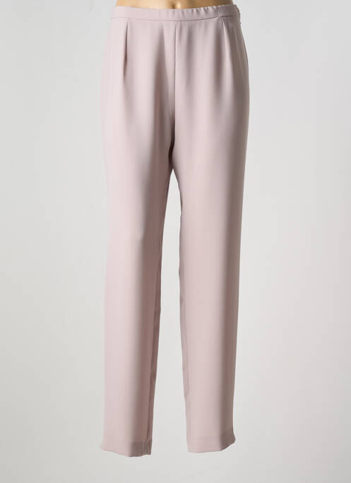 Pantalon droit taille élastique beige FRANCE RIVOIRE femme