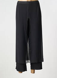 Pantalon 7/8 taille élastique taille normale noir FRANCE RIVOIRE femme