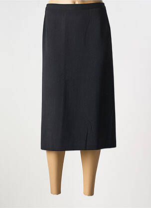 Jupe mi-longue coupe droite noir FRANCE RIVOIRE femme