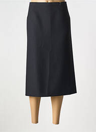 Jupe mi-longue coupe droite noir FRANCE RIVOIRE femme