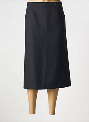 Jupe mi-longue coupe droite noir FRANCE RIVOIRE femme