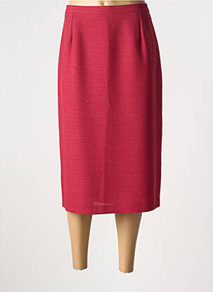 Jupe mi-longue coupe droite rouge FRANCE RIVOIRE femme