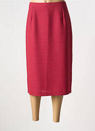 Jupe mi-longue coupe droite rouge FRANCE RIVOIRE femme