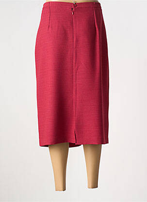 Jupe mi-longue coupe droite rouge FRANCE RIVOIRE femme