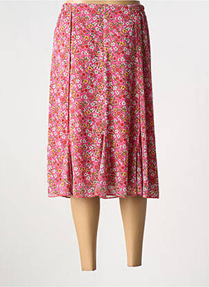Jupe mi-longue coupe évasée rose GRIFFON femme